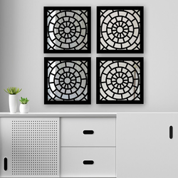 Wallity Set ogledala SYH1168116865, Crni