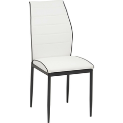 STOLICA bela metal, tekstil