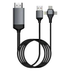 Kettz CIM-K020 Konvertor 3u1 Tip CLightingMikro na HDMI + BT 2K 60Hz 2m