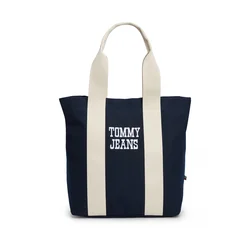 Tommy Jeans Nakupovalna torba BOLD mornarska/bela/naravno bela