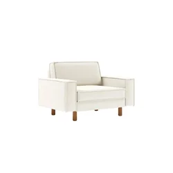 ATELIER DEL SOFA 1-Seat Sofa - fotelja Sparrow Loveseat Milk Froth Walnut