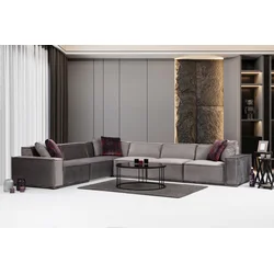 Atelier del Sofa Ugaona garnitura Lego 100x76x300cm Siva
