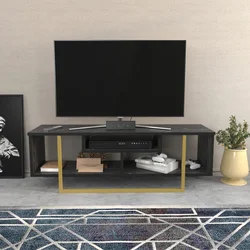 Hanah home TV Komoda Asal 120 Crno-Zlatna