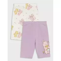 Sinsay - Pamučne biciklističke helanke – pakovanje 2 kom Care Bears - lavanda