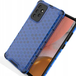 Honeycomb pancirna futrola sa silikonskim okvirom za Samsung Galaxy A72 5G/Galaxy A72 4G - Plava KP10262
