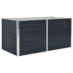 Povišena vrtna gredica 160x80x45 cm pocinčani čelik antracit