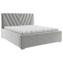 Boxxx OBLAZINJENA POSTELJA 140 cm x 200 cm , tekstil svetlo siva