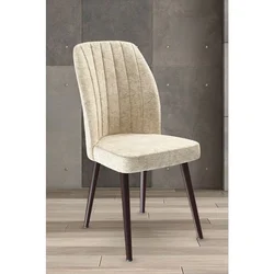 Hanah Home set trpezarijskih stolica Platinum 6 kom, krem tkanina Jerry, braon metalne noge
