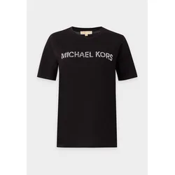 MICHAEL Michael Kors Majica črna/srebrna