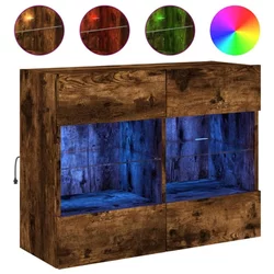 Zidni TV ormarić s LED svjetlima boja hrasta 78,5x30x60,5 cm