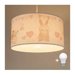 Brilagi - LED dečiji luster na sajli BOBO 1xE27/10W/230V, prečnik 35 cm, beli/sa životinjskim motivima