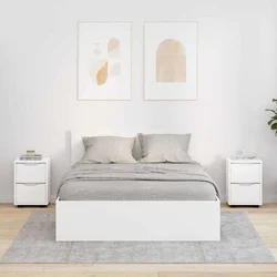 Noćni ormarići 2 pcs Bijelo 30,5 x 30 x 43 cm Konstruirano drvo
