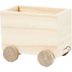 Leseni vagon za dekoriranje 10 cm