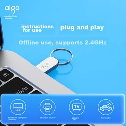 Aigo USB Flash memorija, 64GB, USB 2.0, Srebrne boje