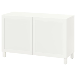 BESTA Kombin. odlaganje s vratima, bela/Hanviken/Stubbarp bela, 120x42x74 cm