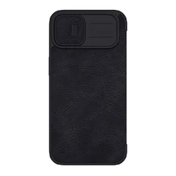 Maska na preklop Nillkin Qin Pro za iPhone 14, Crna