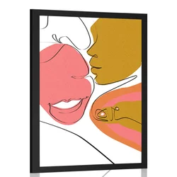 Plakat srečen par zanimivega izgleda - 20x30 white