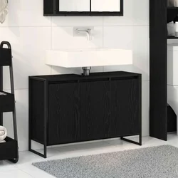 Kupaonski ormar Crni hrast 90 x 30 x 60 cm Konstruirano drvo