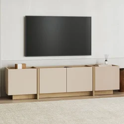 Hanah Home TV komoda Lowen, 180 cm, vizon / hrast Sapphire