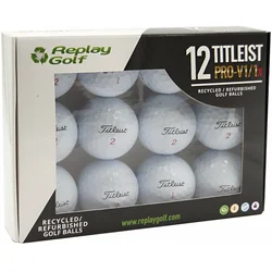 Replay Golf Titleist Pro V1/Pro V1x Refurbished Golf Balls White 12 Pack