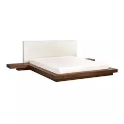 Postelja Berwyn 3144 (Rjava) Zakonske, Rjava, 160x200, MDF plošča, Naravni furnir, Posteljno dnoPosteljno dno, 308x229x86cm
