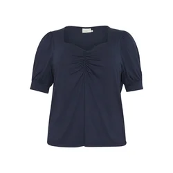 KAFFE CURVE Majica Sissy marine