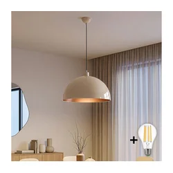 Brilagi - LED luster na sajli METALO 1xE27/40W/230V O 40 cm bež/bakrena