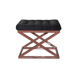 Atelier del Sofa Tabure 50x42x40cm, Bakar-Crno