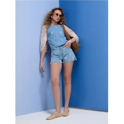 Sinsay - Farmer šorts mom fit - plavi džins