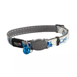 ROGZ Ogrlica koja svetli u mraku GLOW CAT, BLUE FLORAL