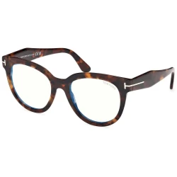 Tom Ford Ženski okvir za dioptrijske naočare Blue Block 0FT5987-B 5252, Smeđi