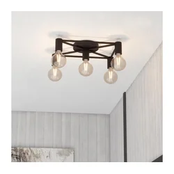 Eglo 43721 - Plafonska svetiljka SPEKE 5xE27/40W/230V crna