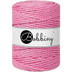 Bobbiny 3PLY Macramé Rope 5 mm 100 m Bubblegum Pink Vrvica
