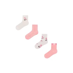 Penti Nogavice PENTI Mädchen Carrot Chase Socken mit Hasenmuster, 2er-Pack mešane barve