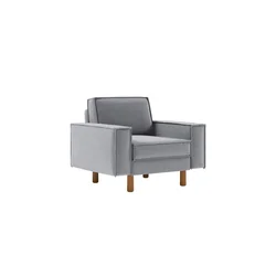 ATELIER DEL SOFA 1-Seat Sofa Sparrow 1 Fog Grey Walnut