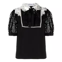 Self Portrait Ženska bluza AW21016TA-BLACK, Crna