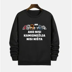 MAFIMI Muški duks Ako nisi kamiondžija nisi ništa, Crni