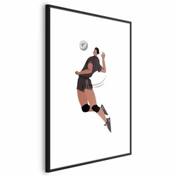 shumee Plakat - Odbojkarica na svetlem ozadju - ilustracija
