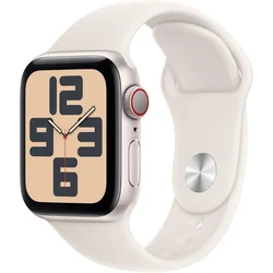 Apple Watch SE (2nd Gen) [GPS 44mm] Smartwatch with Starlight Aluminum Case with Starlight Sport Band M/L. Fitness and Sleep Trackers, Crash Detection, Heart Rate Monitor, Retina Display