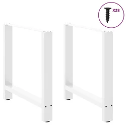 Noge za blagovaonski stol bijele 2 kom 70 x (72-73) cm čelik