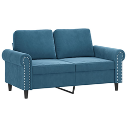 vidaXL vidaXL Kavč dvosed moder 120 cm žamet, (21007911)