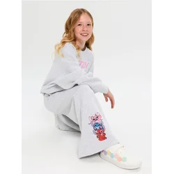 Sinsay - Široke trenerke Stitch - svetlo siva