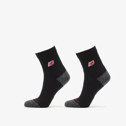 Nogavice New Balance Active Premium Crew Quarter 2-Pack Black M
