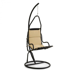 Blumfeldt Serramazzoni EggChair, viseč gugalnik, oblazinjen sedež, oblazinjen sedež, rjav (HMD1-Serramazzoni)