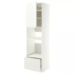 METOD / MAXIMERA Visoki element za ugradne uređaje, bela/Veddinge bela, 60x60x220 cm