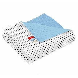 shumee Odejica Minky 75x100 (modra + črne pike)
