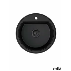 Milo Granitna sudopera Essence, o90, O51cm, Lava stone sifon