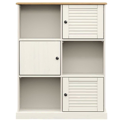Regal za knjige VIGO bijeli 90x35x114,5 cm od masivne borovine