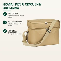 Bruno Rashladna torba Frozen, 6 limenki, dva odeljka, Bež