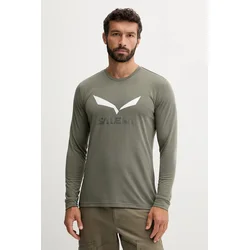 Salewa SOLIDLOGO DRY M L/S TEE, muška planianrska majica, zelena 27340